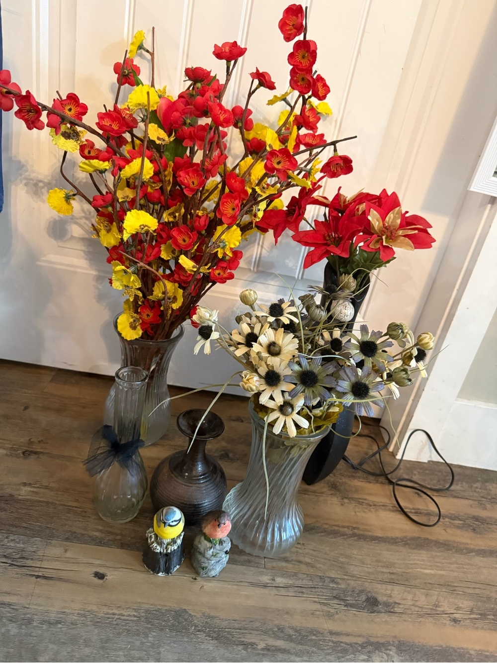 Artificial Flower Arrangement in Red & Yellow - Home Accents